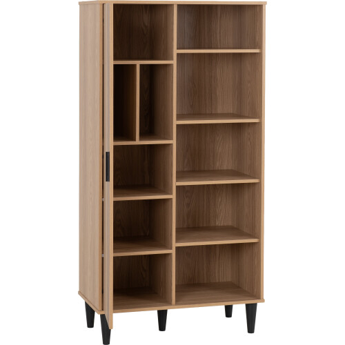Seconique Tessa 1 Door Bookcase Unit - Natural Oak Effect 2
