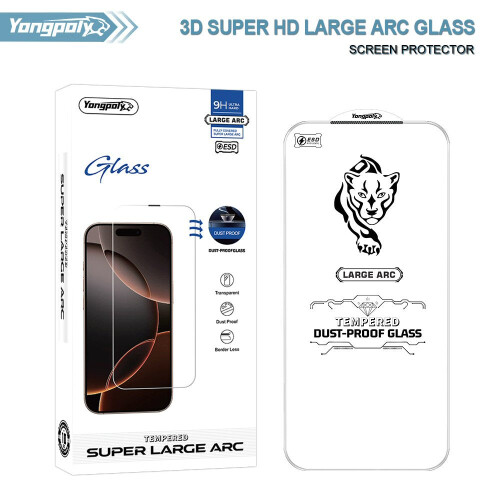Pack de 3 protectores de pantalla de cristal 9D para iPhone 17 Pro 1