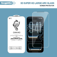 Pack de 3 protectores de pantalla de cristal 9D para iPhone 17 Pro Max