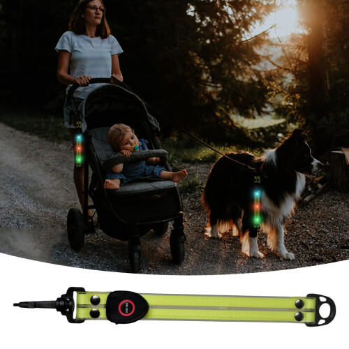 LED Reflective Backpack Strap with USB Rechargeable Safety Light for Night Walking Cycling Running 1