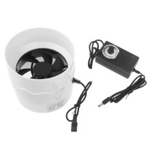 Ventilador de Duto em Linha de 110 mm com Filtro de Ventilação, Exaustor de 7 W, Ventilador de Exaustão com Velocidade Ajustável, Plugue UE