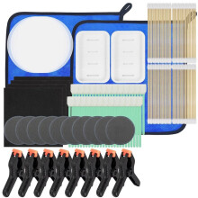 Card Care Clean Kit,8-in-1 Card Cleaning and Card Flattening Kit,Trading Card Cleaning Kit with Fixing Jig and EVA Foam