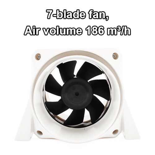 Ventilador de Duto de 4 Polegadas com Regulagem de Velocidade, Exaustor de Ar para Cozinha, Banheiro e Vaso Sanitário, Plugue Europeu. 2