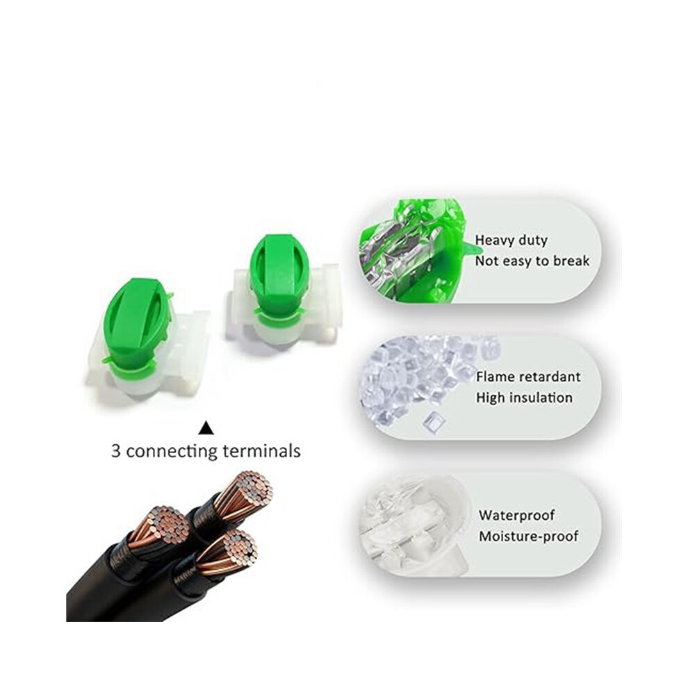 20Pcs 314 Wiring Terminal 3-Way Boundary Wire Connectors Moisture-Proof Tail Wire Connectors For Robotic Lawn Mowers 6032407219123