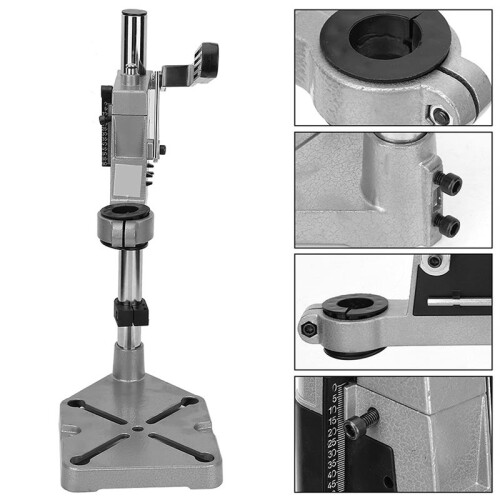 Drill Press Stand, Universal Bench Clamp Drill Press Stand Workbench, Adjustable Support Tool for Drilling Workstation 2