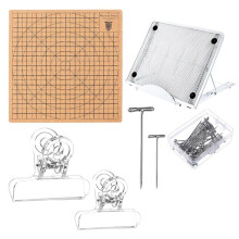 104pcs Macrame Board and Adjustable Holder Sided Grids Macrame Project Board Macrame Tools for Braiding Cording Bracelet