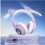 Cute Cat Ear  Compatible Headset with LED Wireless Headset Stereo Folding Sports Headset with Microphone 4