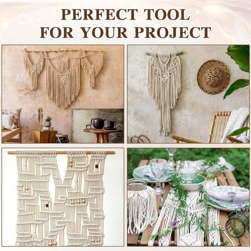 104pcs Macrame Board and Adjustable Holder Sided Grids Macrame Project Board Macrame Tools for Braiding Cording Bracelet