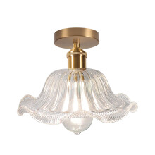 Plafoniera In Vetro Lampadario Moderno In Cristallo Lampada Da Soffitto Retrò E27 Per Corridoio E Soggiorno