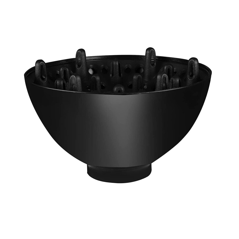 Black Hair Dryer Diffuser Attachment, Lightweight Durable Plastic, Universal Fit For Travel