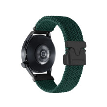20mm Nylon Braided Strap Jungle Green Quick Release Band For Samsung Galaxy Watch 7 6 5 4 Classic Huawei GT