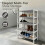 KEPLIN 5 Tier Natural Bamboo Shoe Rack Easy Assembly, Grey and White 3