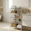 KEPLIN 5 Tier Natural Bamboo Shoe Rack Easy Assembly, Grey and White 7