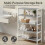 KEPLIN 5 Tier Natural Bamboo Shoe Rack Easy Assembly, Grey and White 8