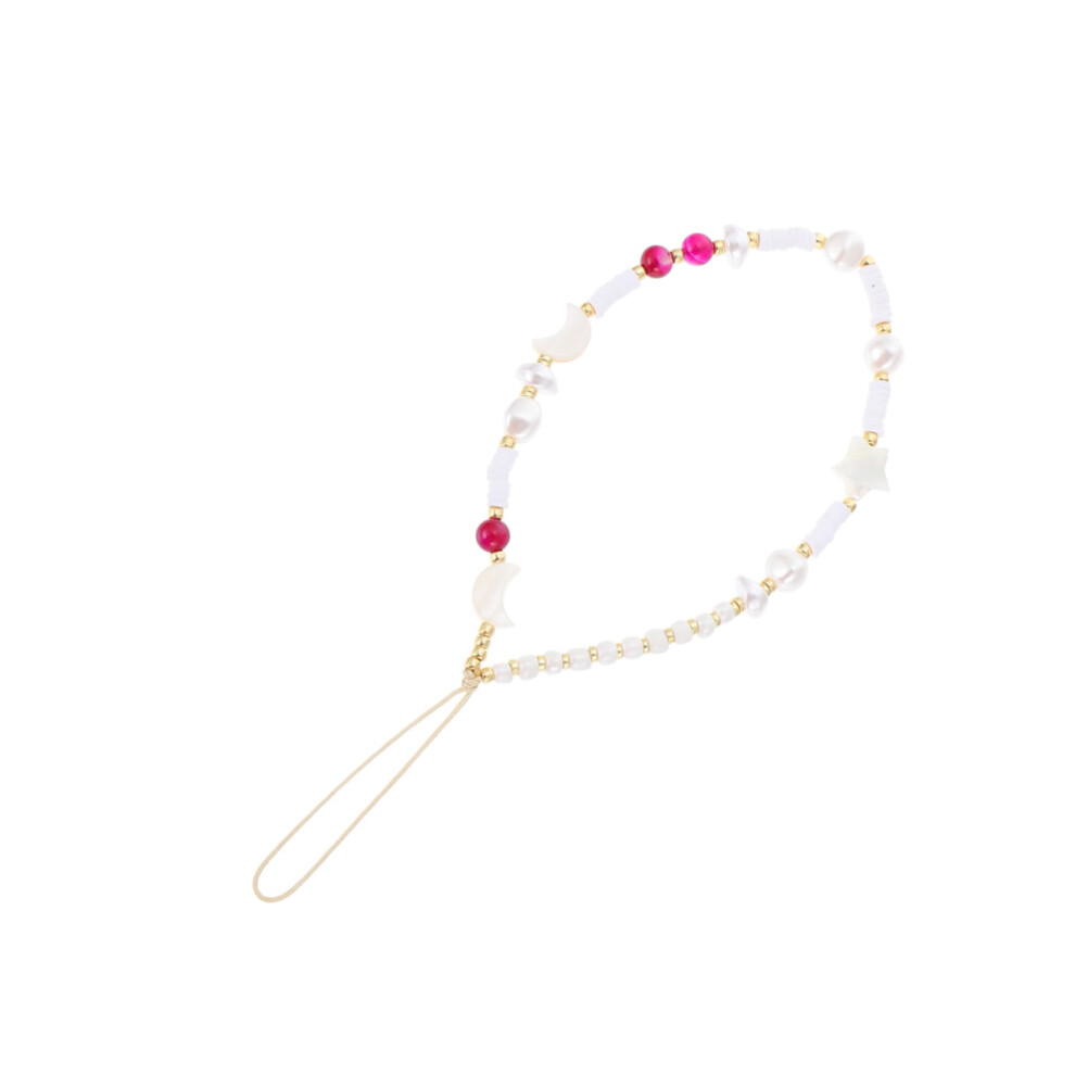Phone Beaded Lanyard With Pearl Star Design, Antidrop Wrist Strap For Women, Lightweight And Comfortable 9771547810759