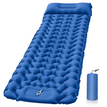 Car Air Mattress for Nissan Leaf 20112025 Hatchback, Thickened Comfort Design Camping Bed with Rapid Inflate Valve, Dark Blue