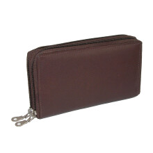 Paul & Taylor Leather Double Zippered Chequebook Cover Wallet
