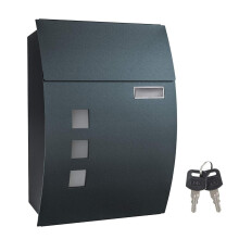 Large Capacity Wall Mount Locking Mailbox with Secure Key Lock, Weather Resistant Metal for Home and Business Use