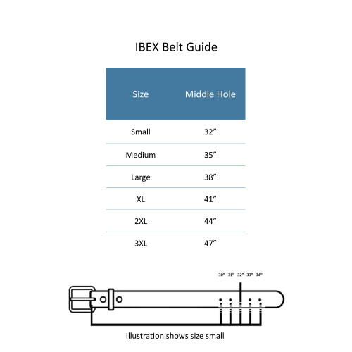 Ibex England Men's Casual 35mm Belt with Double Loop Keeper 1
