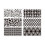 6Pcs PET Stencils Sheets Drawing Templates Set-stripe rhythm 1