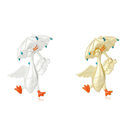 Broche en alliage en forme de canard délicat, pour usage-Or 1
