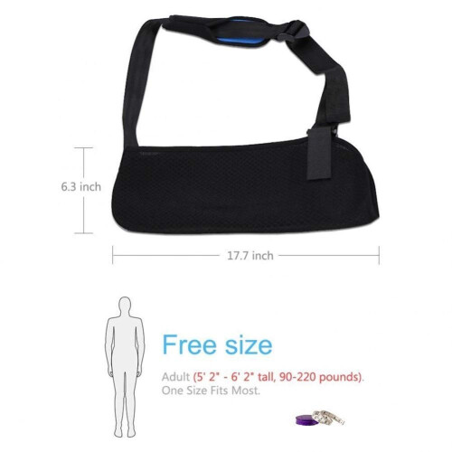 Adjustable Breathable Arm Sling with Padded Shoulder Strap for Ergonomic Support and Comfortable Fit 2
