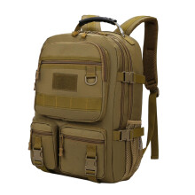 Large Waterproof Hiking Backpack 55L with Adjustable Ventilated Straps and MultiCompartment Storage for Camping and Trekking – Khaki