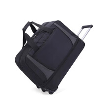 Wheeled Duffel Bag Small Foldable Rolling Travel Bag with Expandable Storage and Durable Oxford Fabric