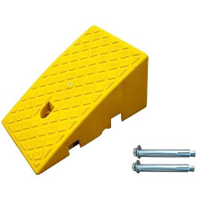 Plastic Curb Ramp for Driveway, NonSlip Wheelchair Loading Ramp with Heavy Load Capacity, Yellow 19CM
