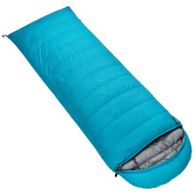 Duck Down Sleeping Bag 800G Lightweight Down Insulation Water‑Repellent Shell Hooded for Backpacking