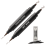 Bartauffüllstift - Doppelspitze (2er-Pack) - Grau Braun 1