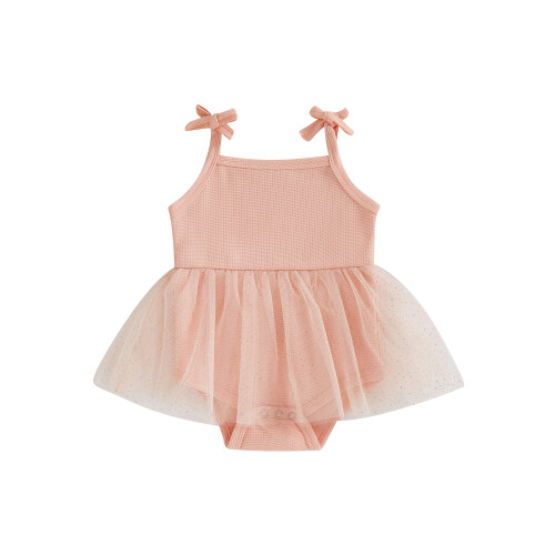 (6-9 Months, Pink) Μωρό Κορίτσια Καλοκαιρινό Αμάνικο Ολόσωμο
