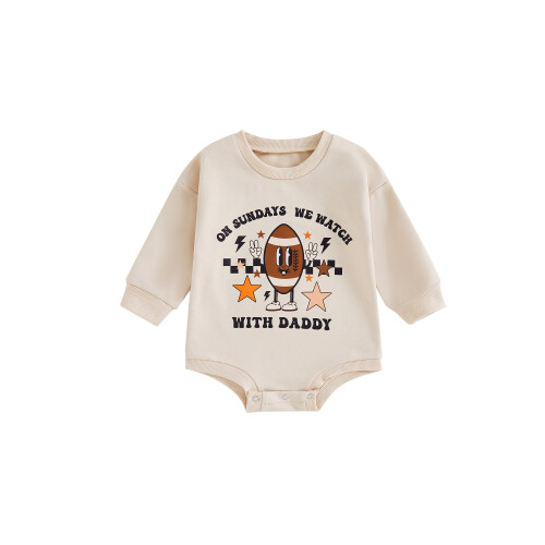 (0-3 Months, Khaki) Βρεφικό Φούτερ με Στάμπα Αστεριών