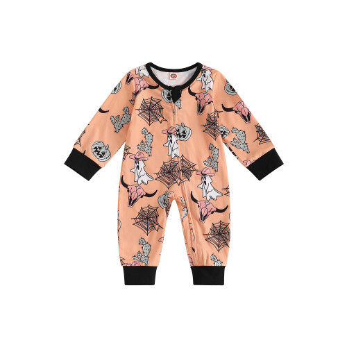 (12-18 Months, Orange) Φόρμες Halloween μακρύ φθινοπωρινά ρούχα