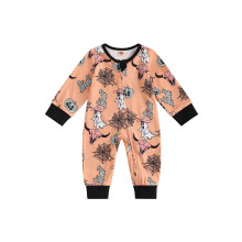(0-3 Months, Orange) Halloween Baby Jumpsuit (Jungen/Mädchen), Langarm, Rundhals, Reißverschluss, Herbstkleidung