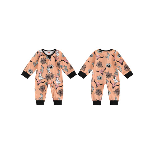 (0-3 Months, Orange) Φόρμες Halloween μακρύ φθινοπωρινά ρούχα 1