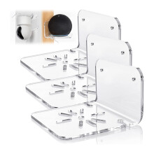 3pcs Acrylic Small Wall Shelf 252g 10x10x5cm Clear