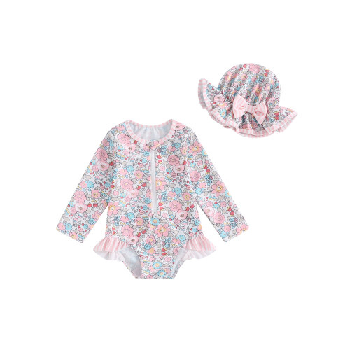 (12-18 Months, Pink) Βρεφικό μαγιό με για μωρά.