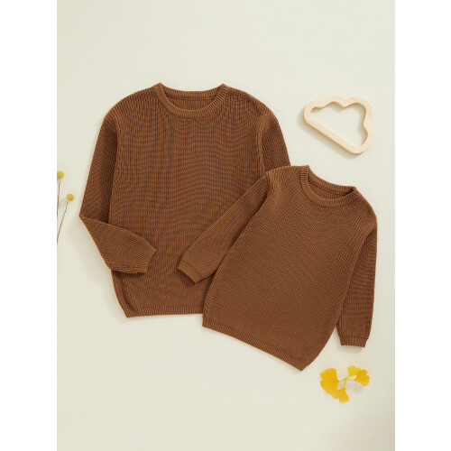 (11-12 Years, Khaki Kid) Partner-Pullover für Mutter und Winter. 2