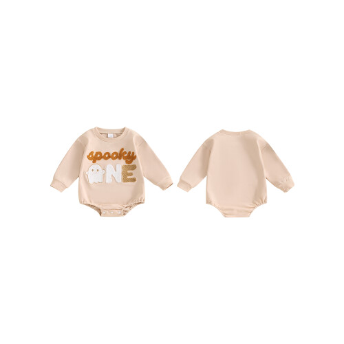 (12-18 Months, Khaki) Baby Halloween romper de herfst. 1