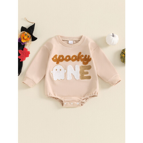 (12-18 Months, Khaki) Baby Halloween romper de herfst. 2