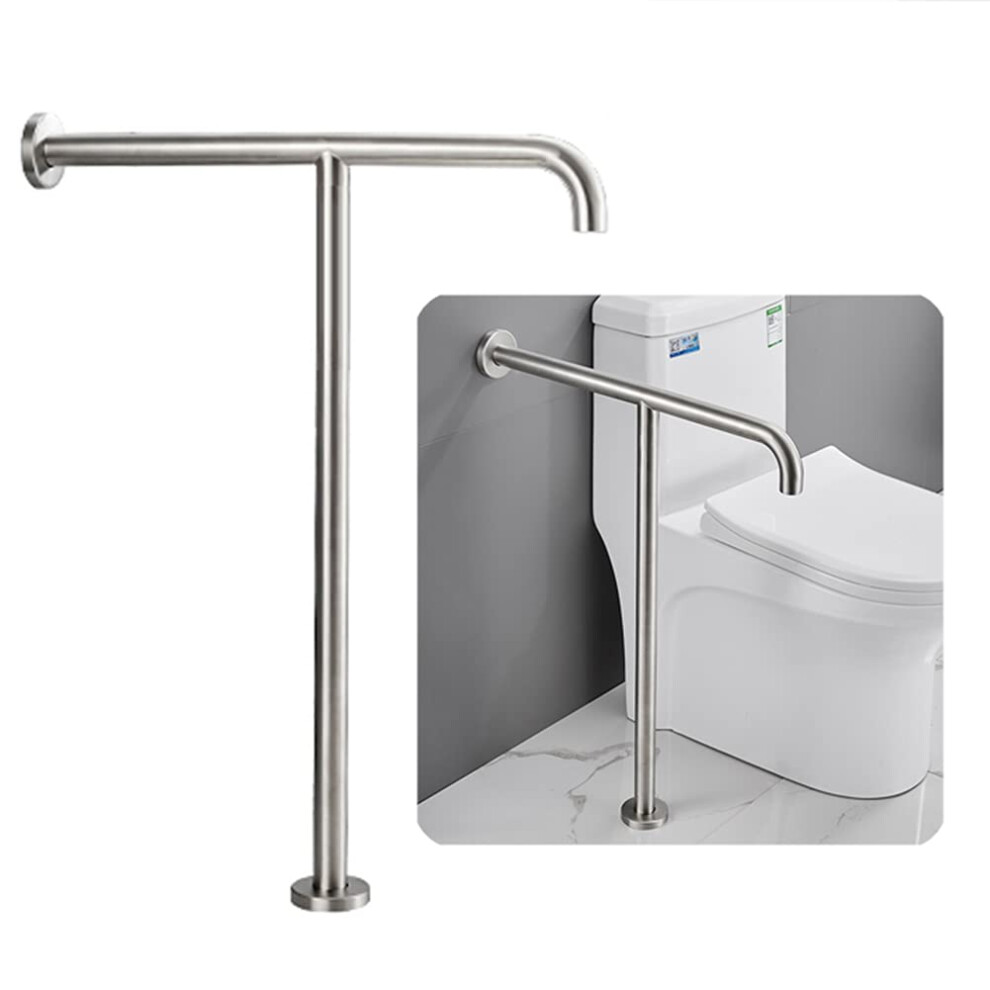 Bathroom Grab Bar with HeavyDuty Support, RustResistant Stainless Steel Toilet Safety Handrail for Elderly Seniors, 70x57cm