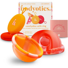 Menstruationsscheiben - Bodyotics Comfydisc Wiederverwendbar - 2 Stück - Rot & Orange