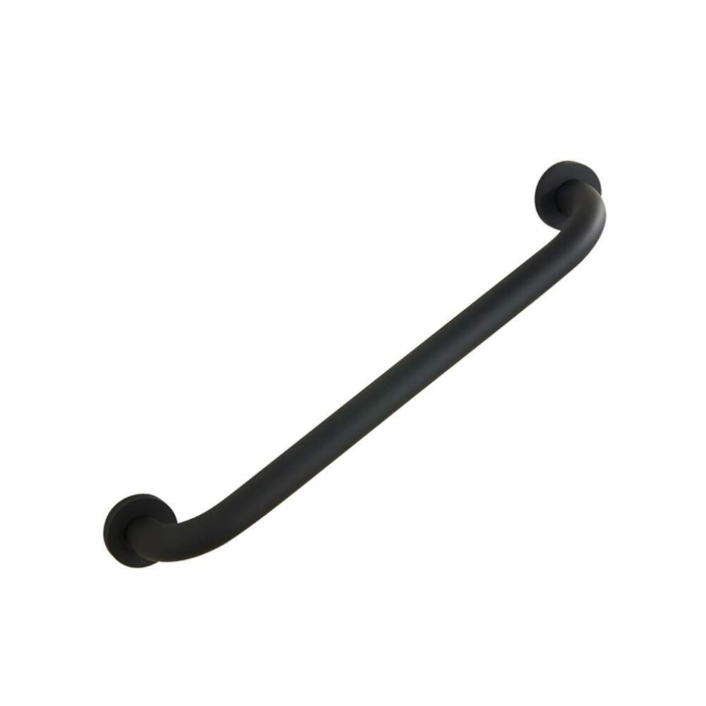 Black Stainless Steel Bathroom Grab Bar 50Cm Nonslip Safety Handrail With Matte Finish For Shower And Toilet