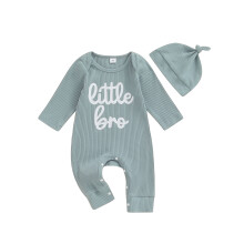 (0-3 Months, Blue) Ensemble combinaison bébé tenue automne.