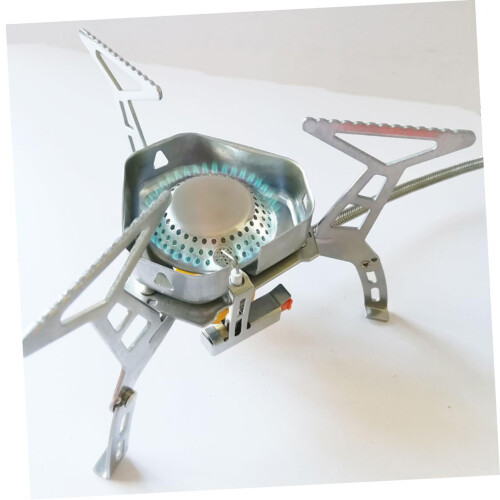 Portable Camping Gas Stove with Windproof Flame Design, Foldable Split Type for Outdoor Backpacking Cooking 2