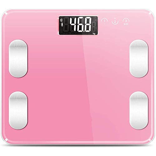 Digital Bathroom Scale with Precise 0.1kg Measurement, Large LCD Display, Tempered Glass Platform