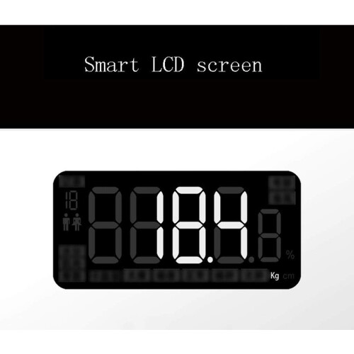 Digital Bathroom Scale with Precise 0.1kg Measurement, Large LCD Display, Tempered Glass Platform 2
