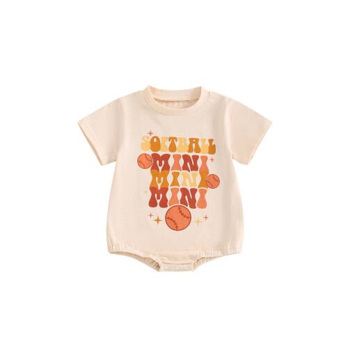 (9-12 Months, Khaki) Βρεφικό Ολόσωμο Φόρεμα Κοντομάνικο, Καλοκαιρινό