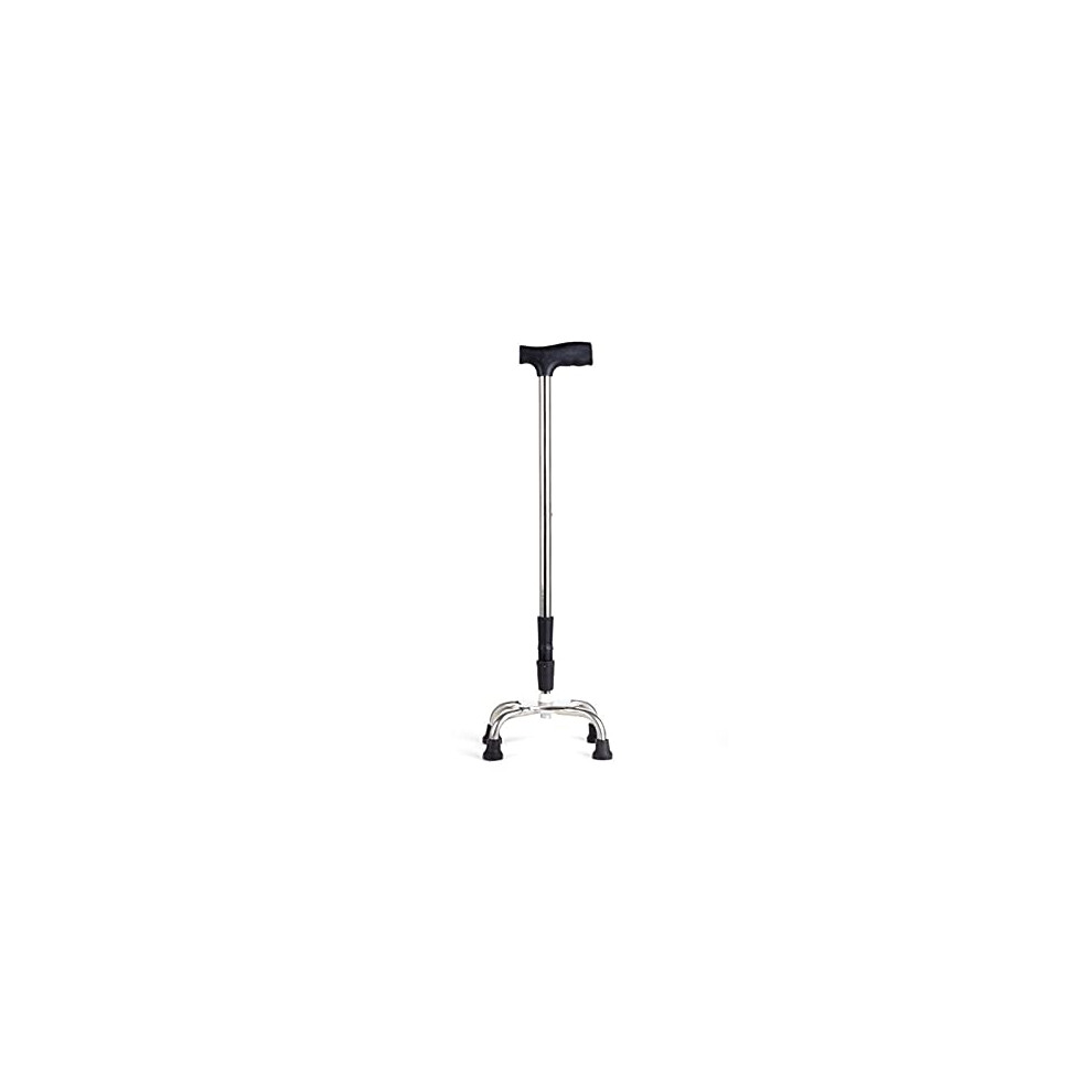 Adjustable Quad Cane for Elderly with NonSlip Four Legs, Stable Support and Ergonomic Grip Handle
